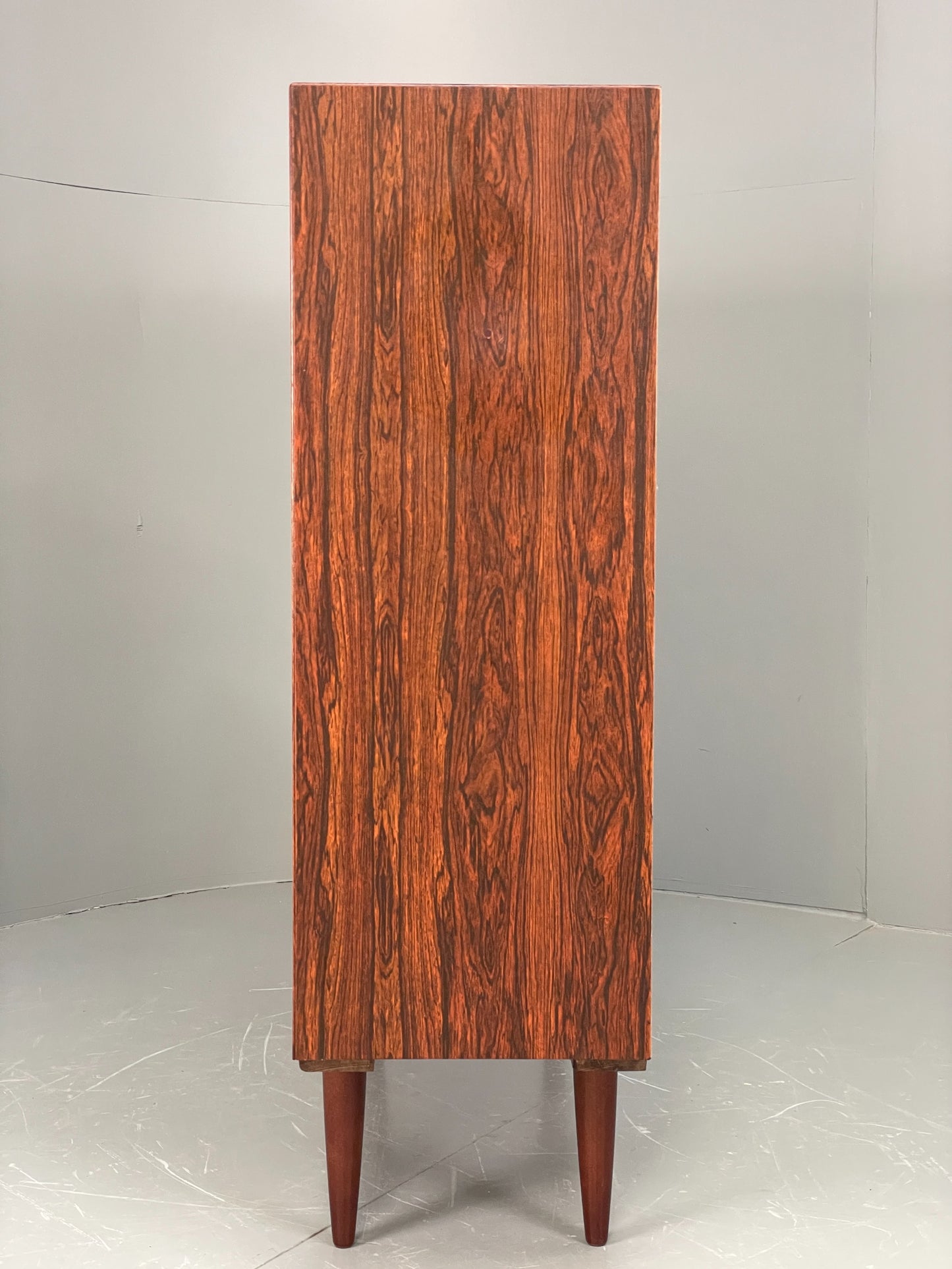 Vintage Danish 1970s Bookcase Mid Century Shelving Retro Darkwood EB12068