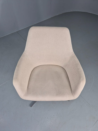 Vintage Swivel Tub Chair Hitch Mylius Modern Design Retro Cream EB12847