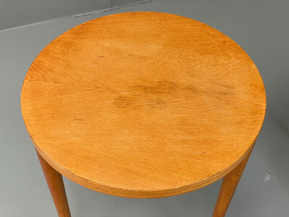 Vintage Circular Nesting Tables Set of Three Retro Mid Century Beech EB12875