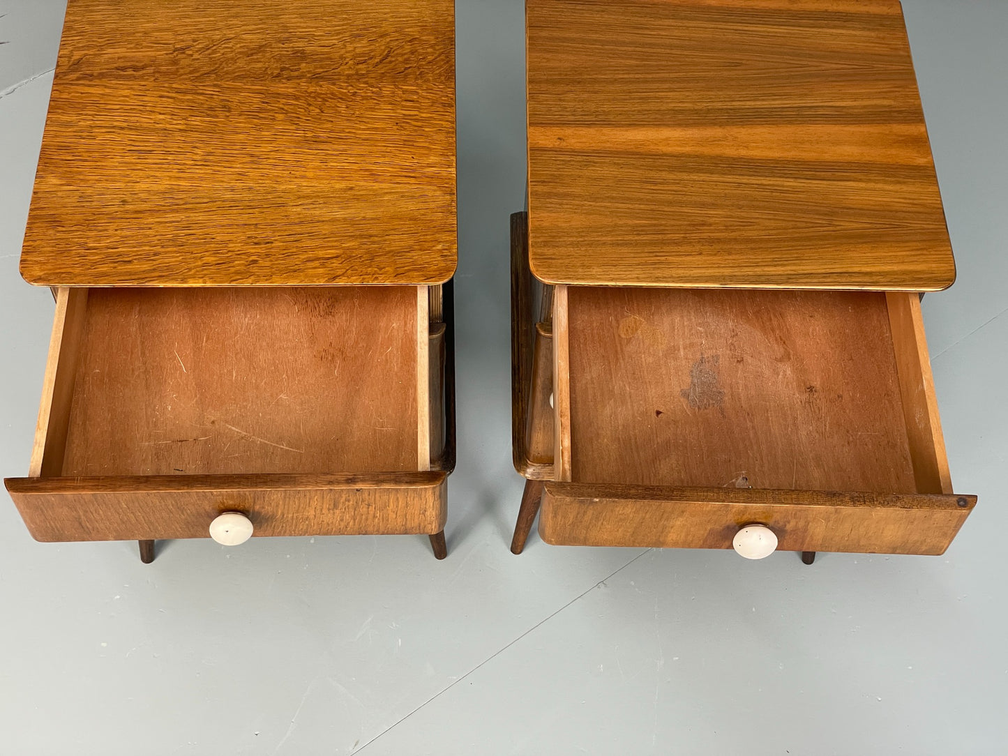 Vintage Bedside Cabinets Pair By Remploy 1950s Mid Century Retro EB12618