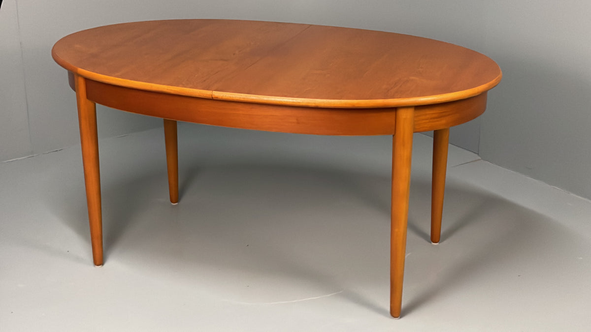 Vintage Teak Dining Table Oval Extending Mid Century Retro 1960s EB13156