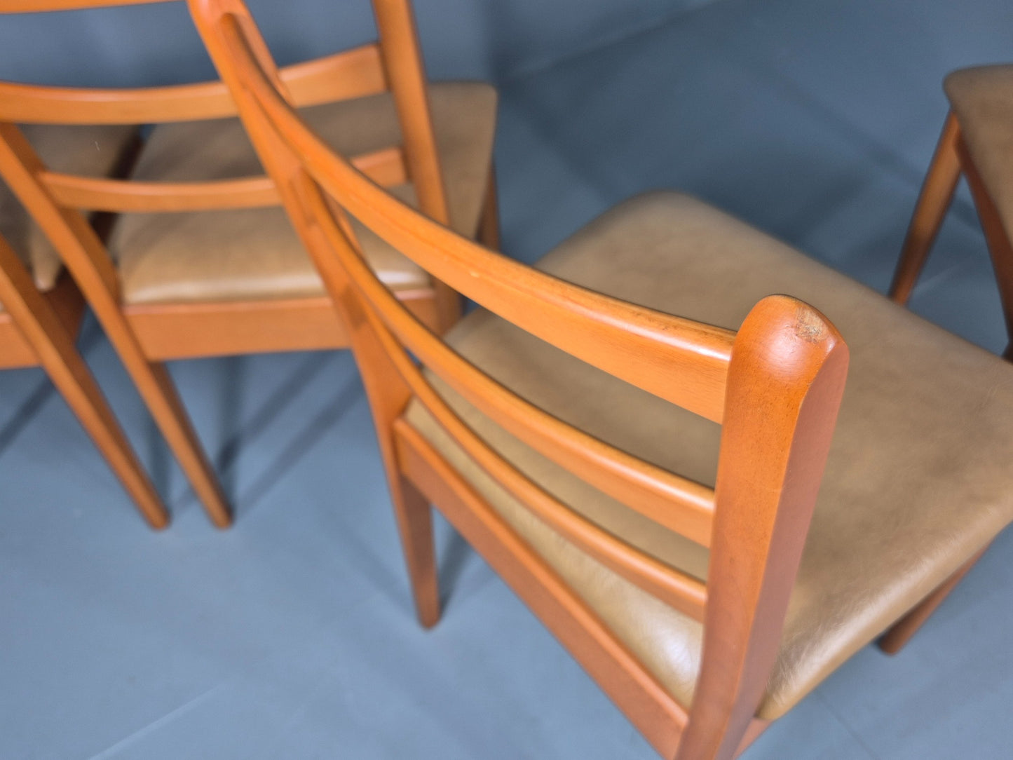 4 Vintage Schreiber Dining Chairs 1970s Retro Mid Century Dining Chairs EB12183