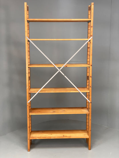 Vintage Pine Shelving Unit Adjustable Modular Open Retro Bruynzeel Solid EB13162