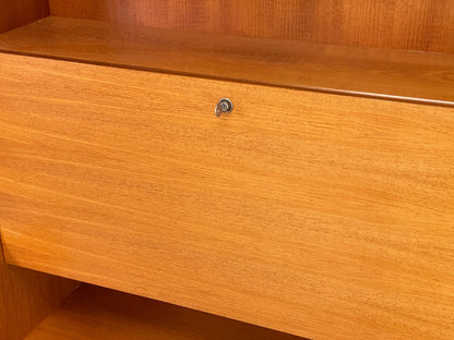 Vintage Nathan Wall Unit Teak Squares 1970s Retro Shelving Glazed EB11969