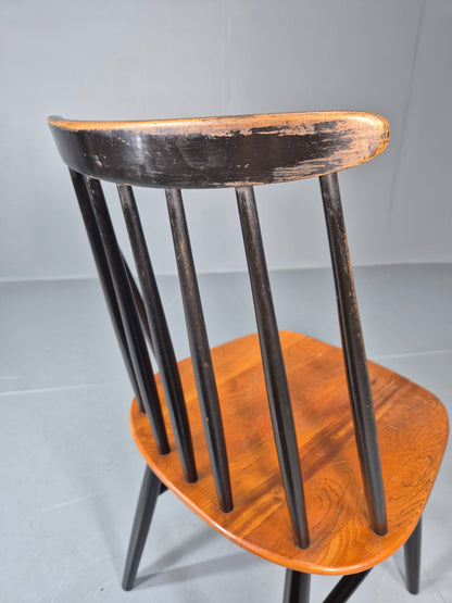 Vintage Ilmari Tapiovaara Fanett Chair Beech and Teak Retro MCM 1950s EB11602