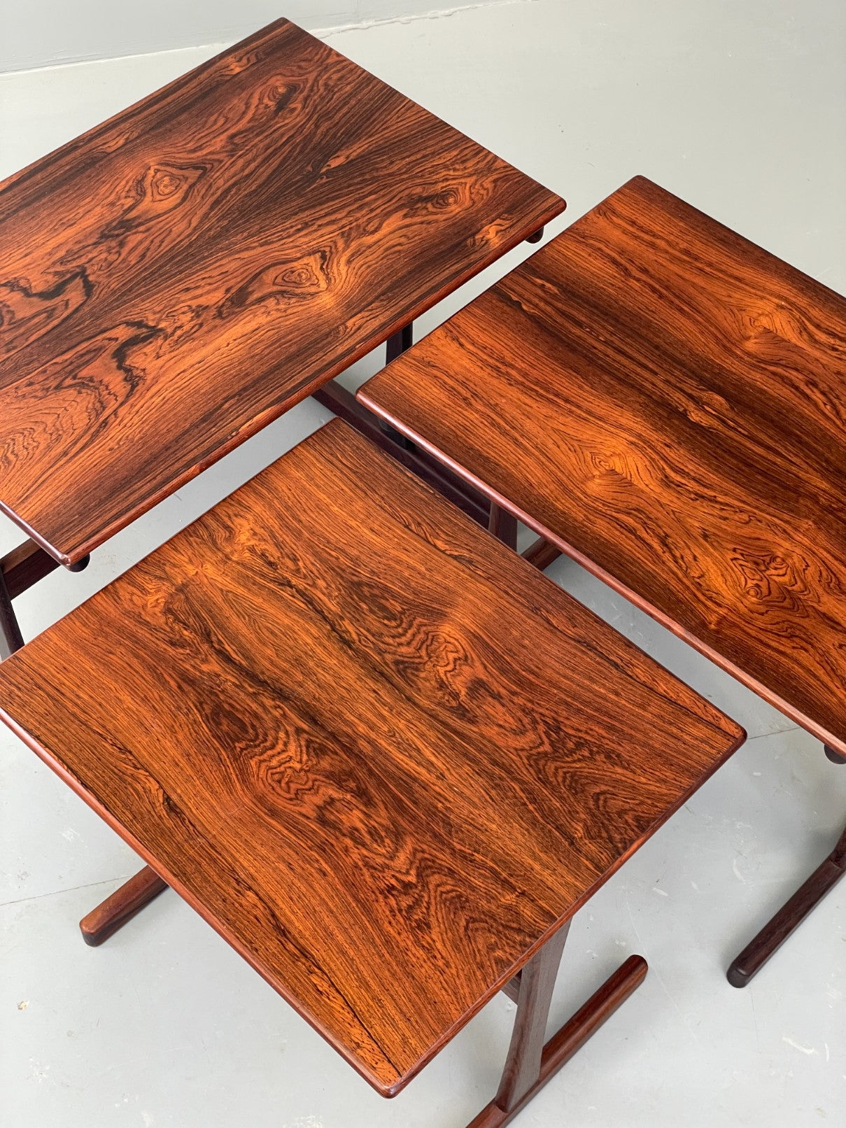 Vintage Danish Nesting Tables By Kai Kristiansen Mid Century 1960s EB12353