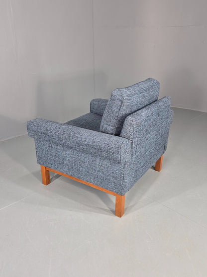 Vintage Mid Century Armchair 1960s Swedish Teak New Upholstery Retro EB11136