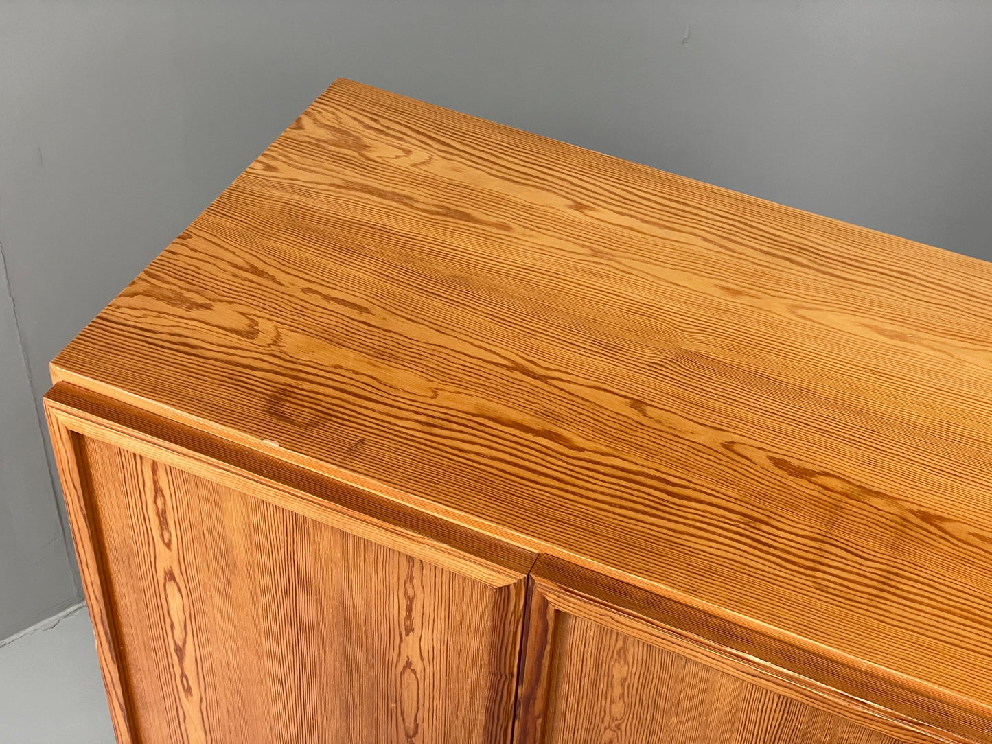Vintage Danish Pine Cabinet By Viborg Møbler 1970s Drawers Shelving EB10846