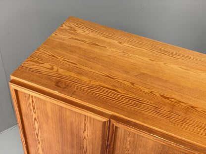 Vintage Danish Pine Cabinet By Viborg Møbler 1970s Drawers Shelving EB10846