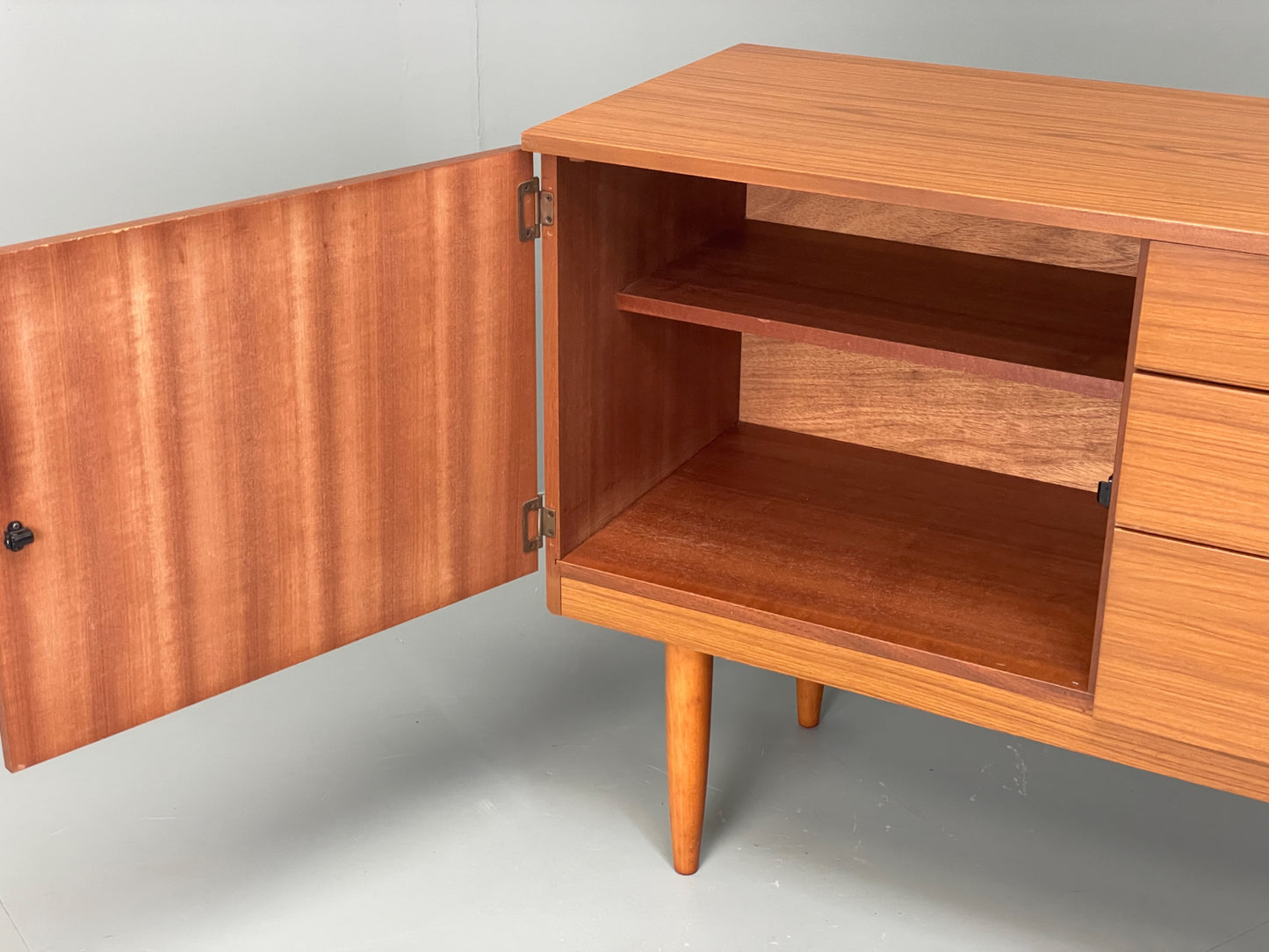Vintage Schreiber 1960s Sideboard Formica Retro Mid Century Drawers EB12930