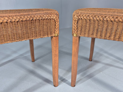 2 Vintage Rattan Dining Chairs 1980s Retro Dutch EB12047