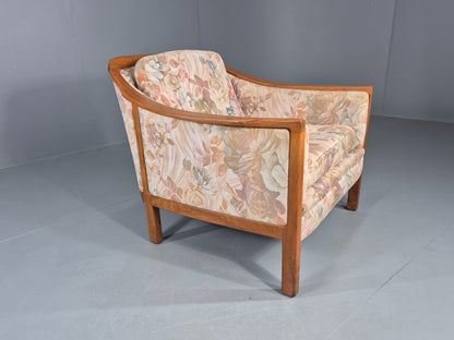 Vintage Mid Century Lounge Chair 1960 Swedish Brdr Andersen Retro Floral EB11131
