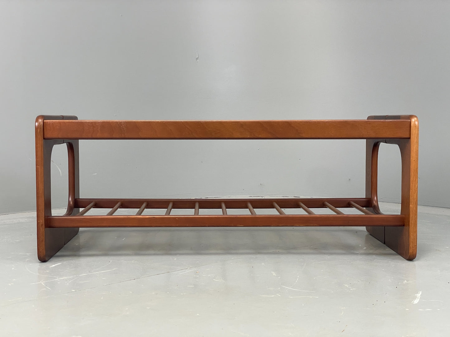 Vintage Danish Coffee Table Teak & Glass Retro 1970s Mid Century EB12304