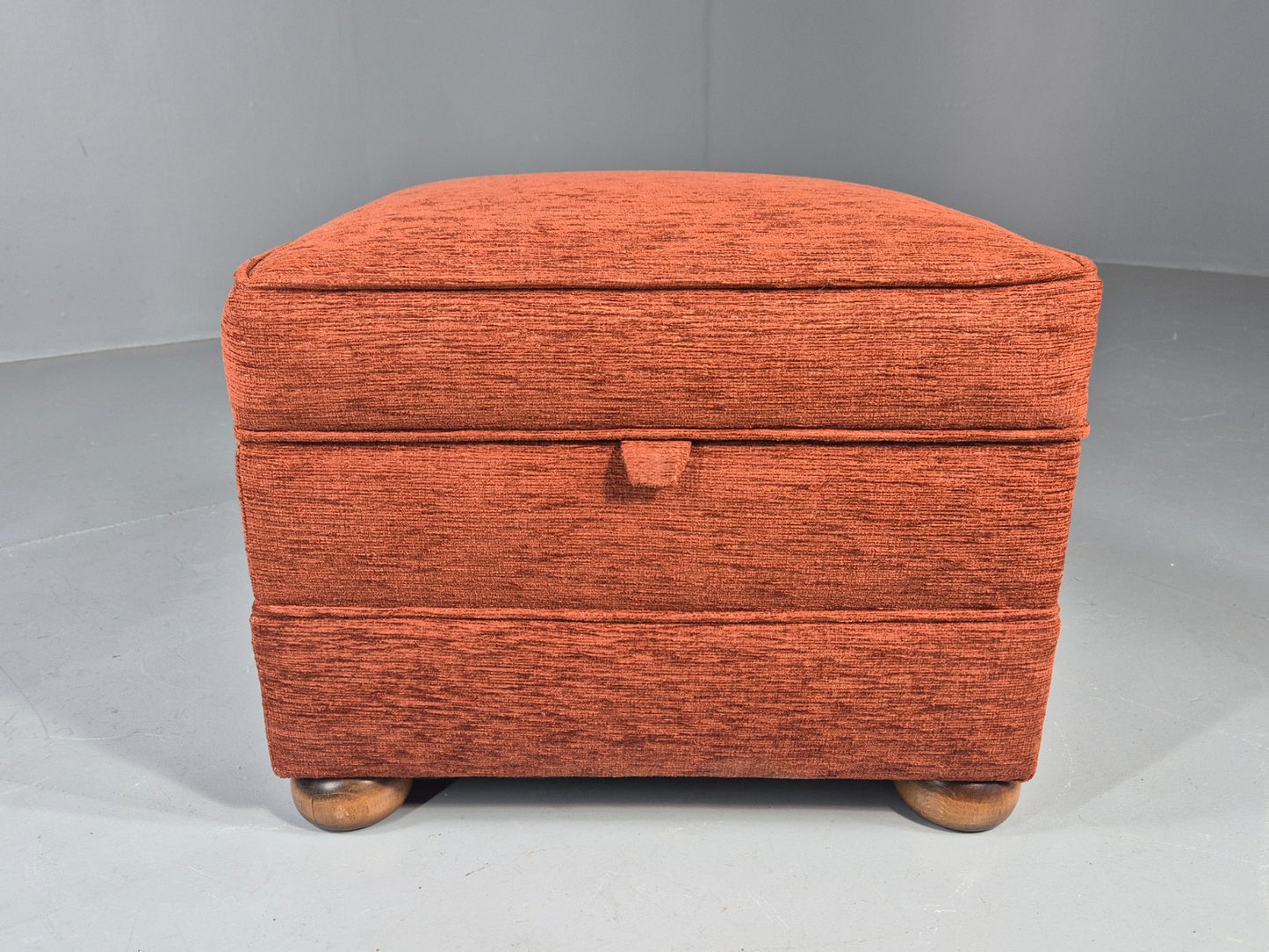 Vintage Chenille Footstool With Built In Storage  EB11660