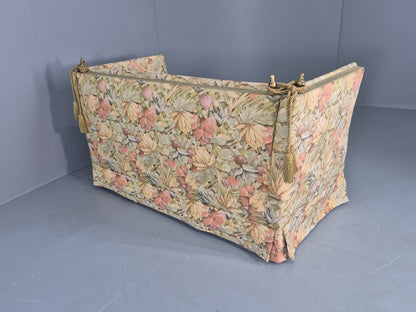Vintage Danish 2 Seater Sofa Knole Style Drop End Floral Cotton EB12721