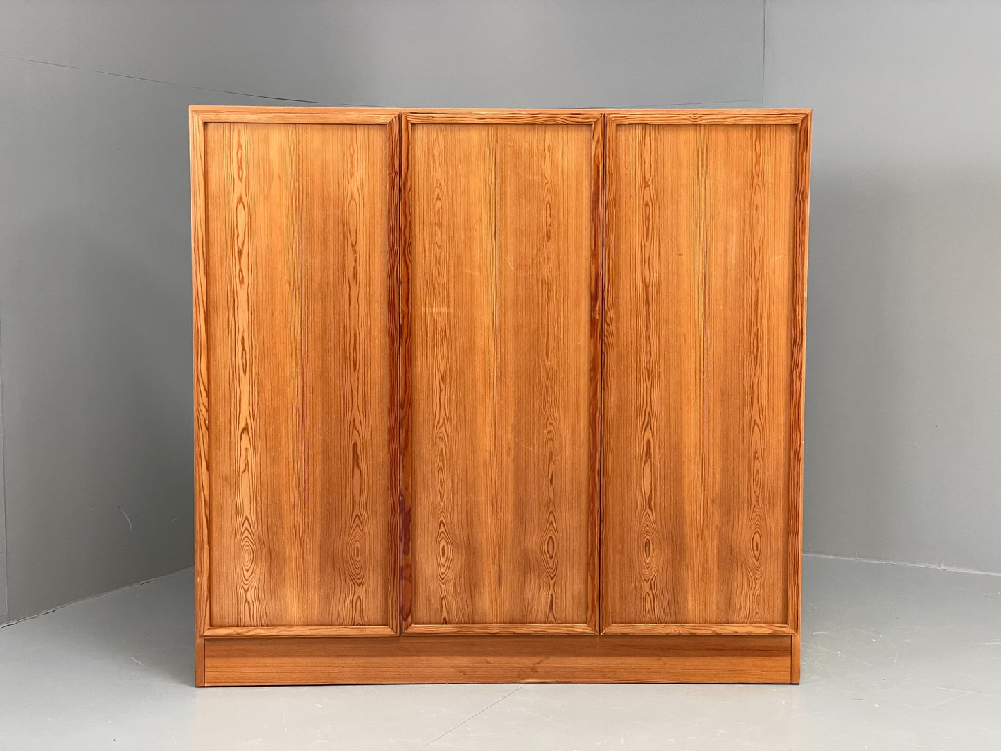 Vintage Danish Pine Cabinet By Viborg Møbler 1970s Drawers Shelving EB10846