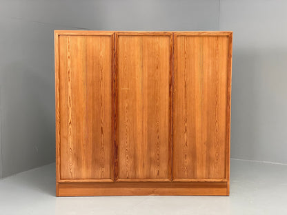 Vintage Danish Pine Cabinet By Viborg Møbler 1970s Drawers Shelving EB10846