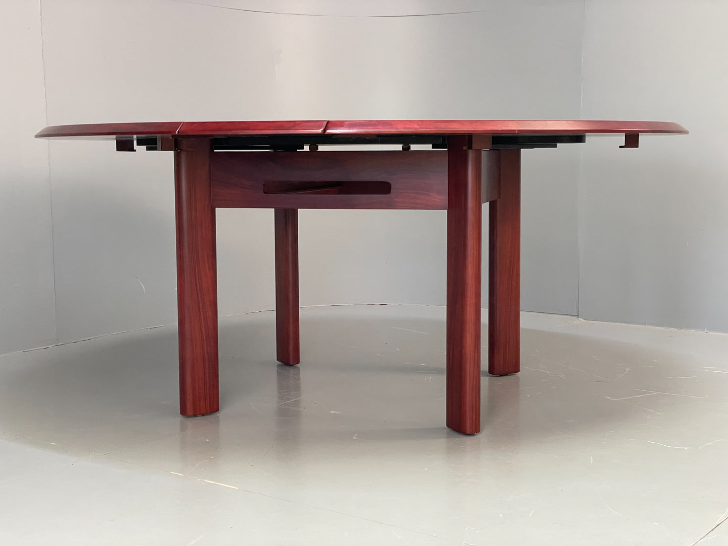 Vintage Circular Dining Table 1970s Danish Retro Rotating Top EB11990