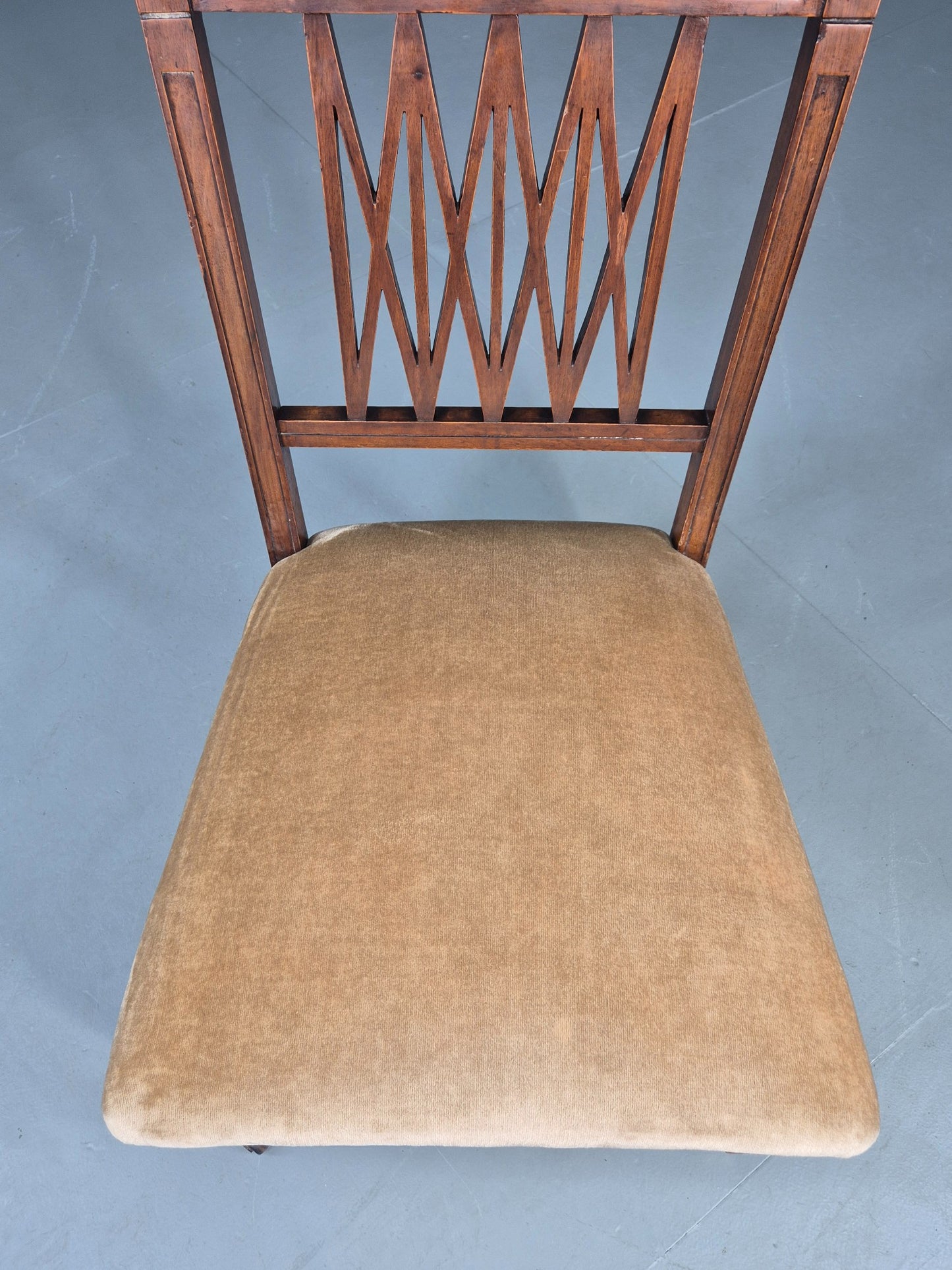 Vintage Arts and Crafts Low Chair Antique 1900s Oak Frame Eb12586