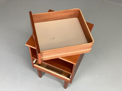 Vintage Teak Bedside Cabinet By Shreiber Mid Century Drawer Retro 1960s EB13166