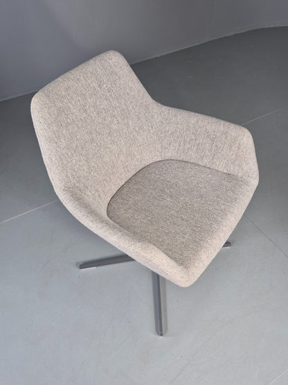 Vintage Swivel Tub Chair Hitch Mylius Modern Design Retro Cream EB12844