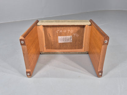 Vintage Teak Footstool 1980s Design Retro  EB12007
