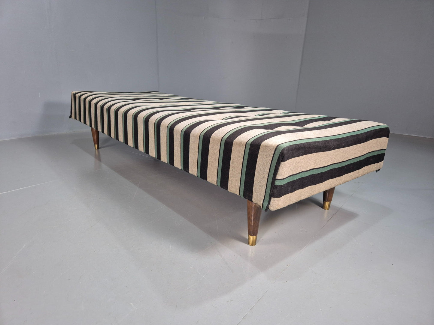 Vintage Danish Mid Century Day Bed Original Wool Upholstery 1950s Retro  EB07219