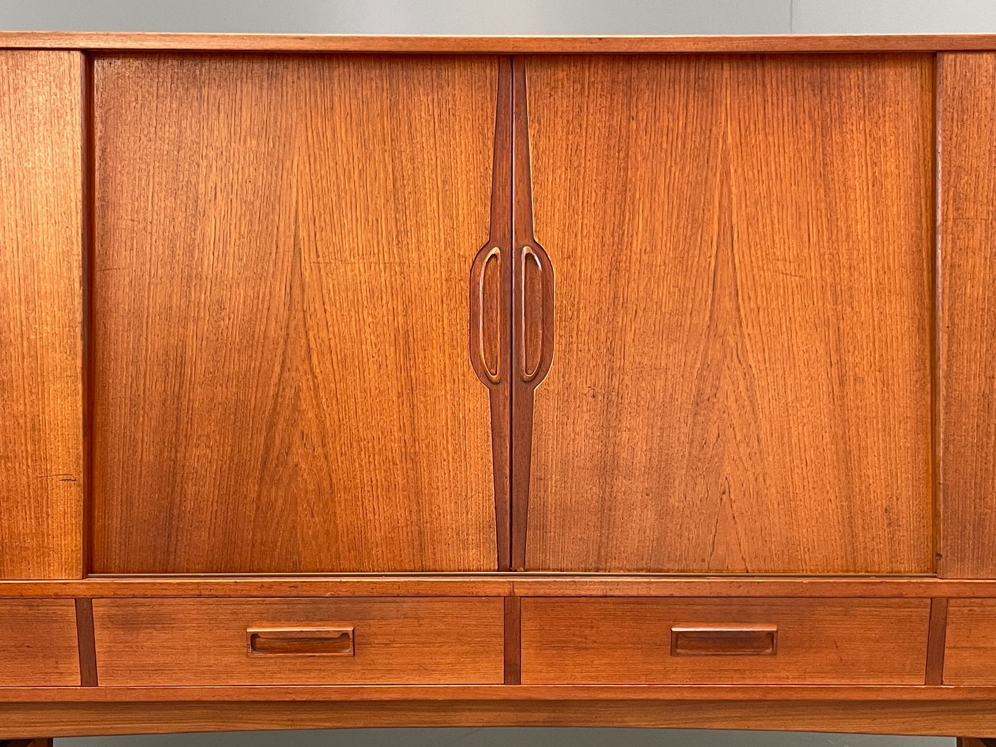 Vintage Danish Teak Highboard 1960s By Westergaard Møbelfabrik Drawers EB12368