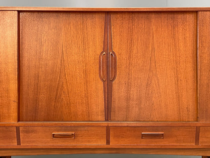 Vintage Danish Teak Highboard 1960s By Westergaard Møbelfabrik Drawers EB12368
