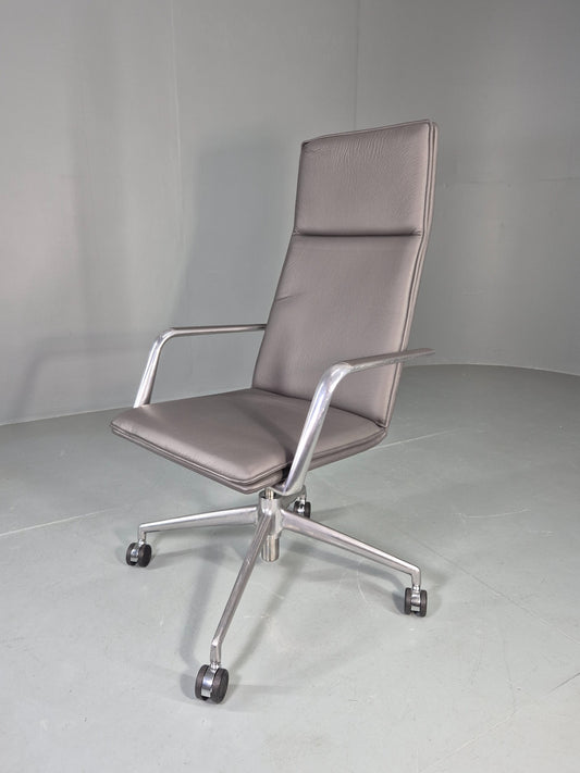 Modern Design Brunner Finasoft Conference Chair Grey Leather EB12994