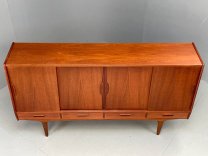 Vintage Danish Teak Highboard 1960s By Westergaard Møbelfabrik Drawers EB12368