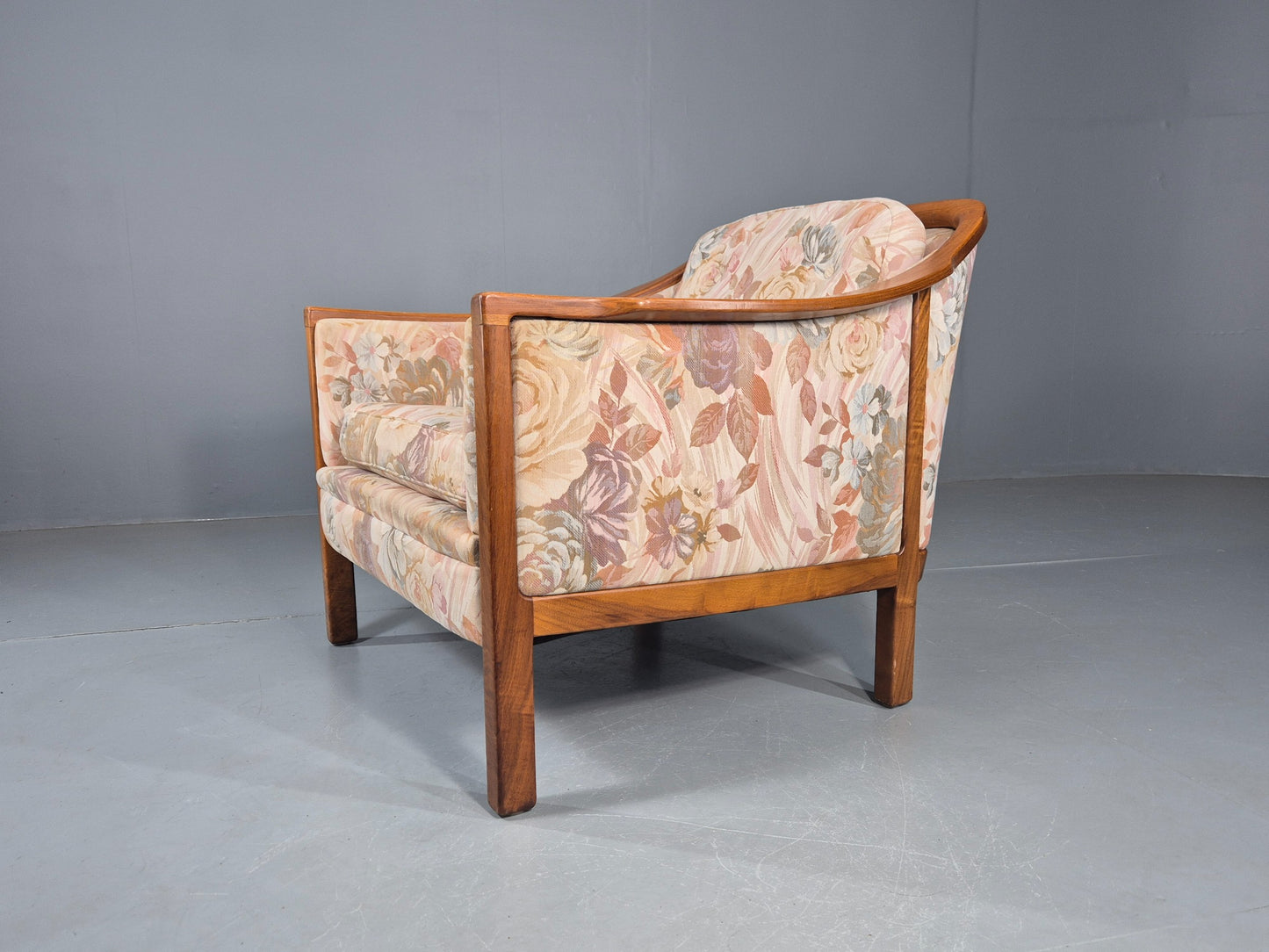 Vintage Mid Century Lounge Chair 1960 Swedish Brdr Andersen Retro Floral EB11131