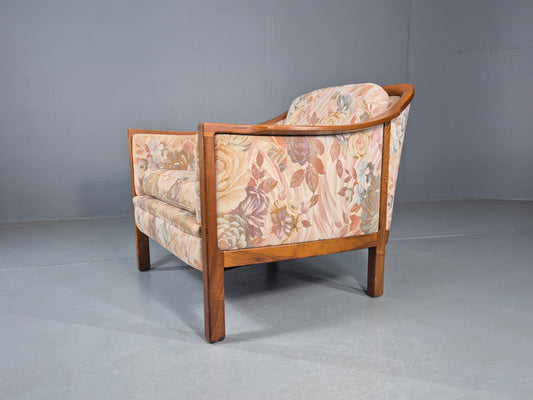 Vintage Mid Century Lounge Chair 1960 Swedish Brdr Andersen Retro Floral EB11131