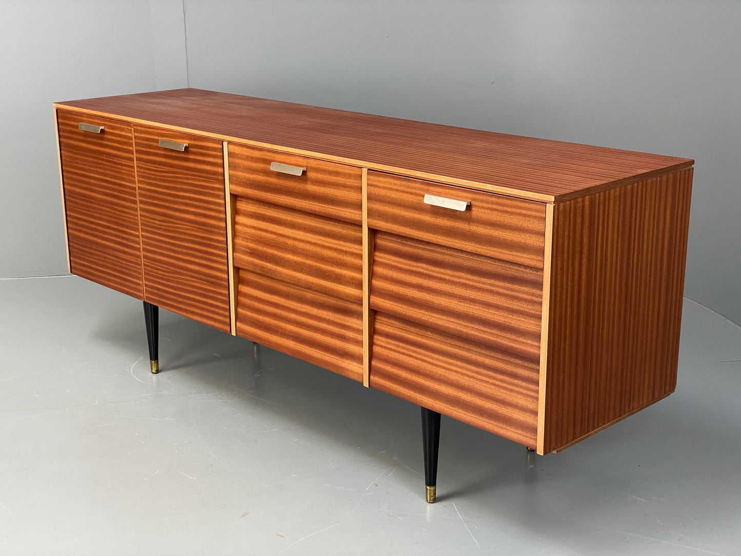 Vintage 1960s Teak Sideboard By Avalon Retro Mid Century Drawers Shelves EB12223