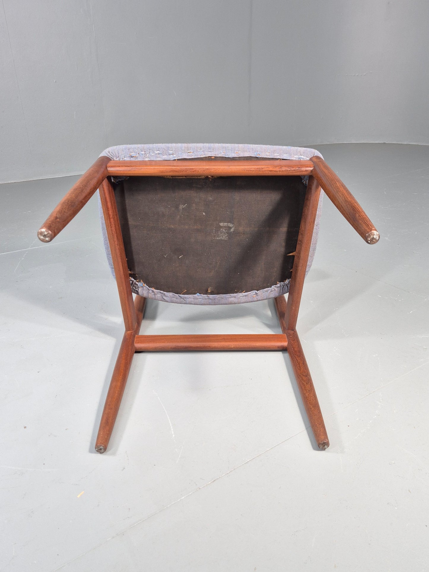 Vintage G plan Danish Design Lounge Chair Teak Frame 1960s New Seat MCM EB11891
