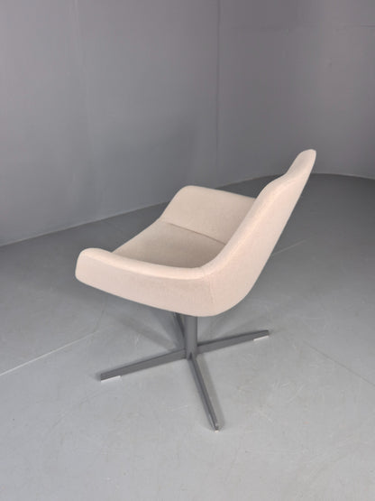 Vintage Swivel Tub Chair Hitch Mylius Modern Design Retro Cream EB12846