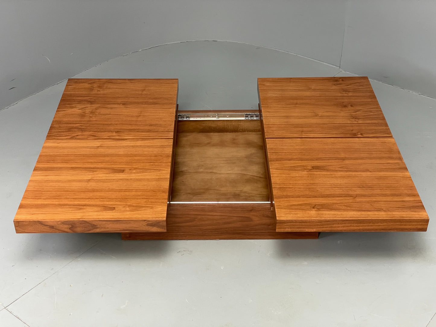Square Coffee Table Walnut Modern Japanese Style With Storage EB12519