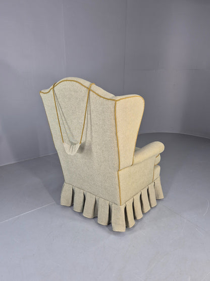 Vintage Danish Wing Back Armchair Cottage Style 1960s Retro Classic EB12672