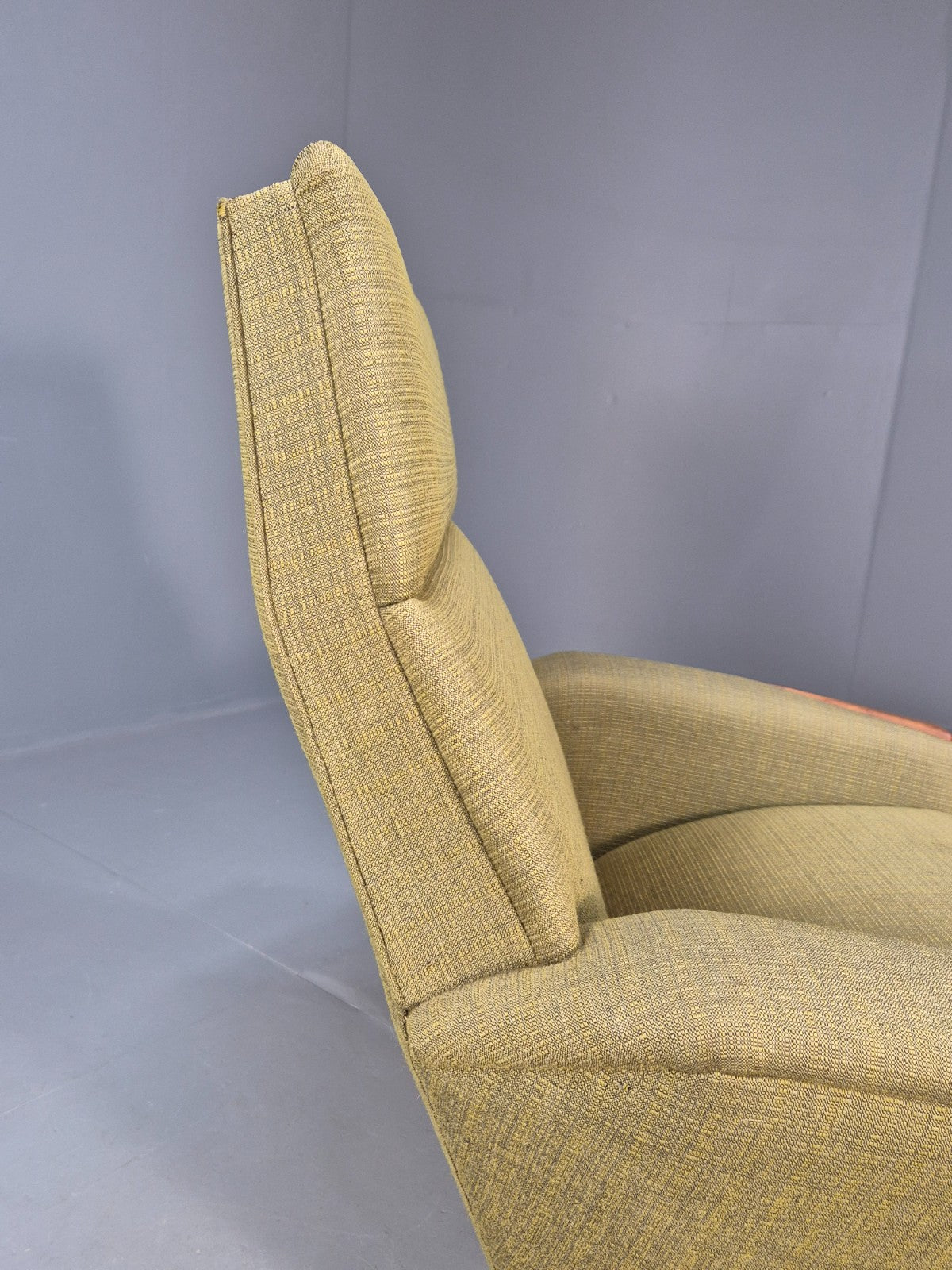 Vintage Mid Century Armchair Danish Original Green Teak Paws 1960s Retro EB8483