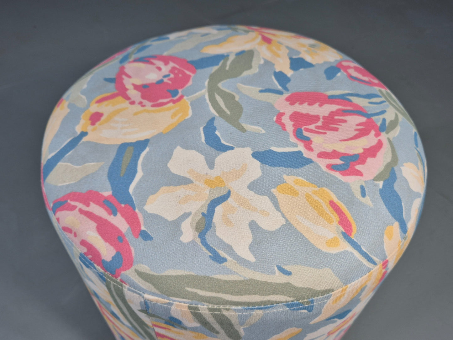 Vintage Pill Stool in Laura Ashley Tulips Material 1990s Vintage EB12535