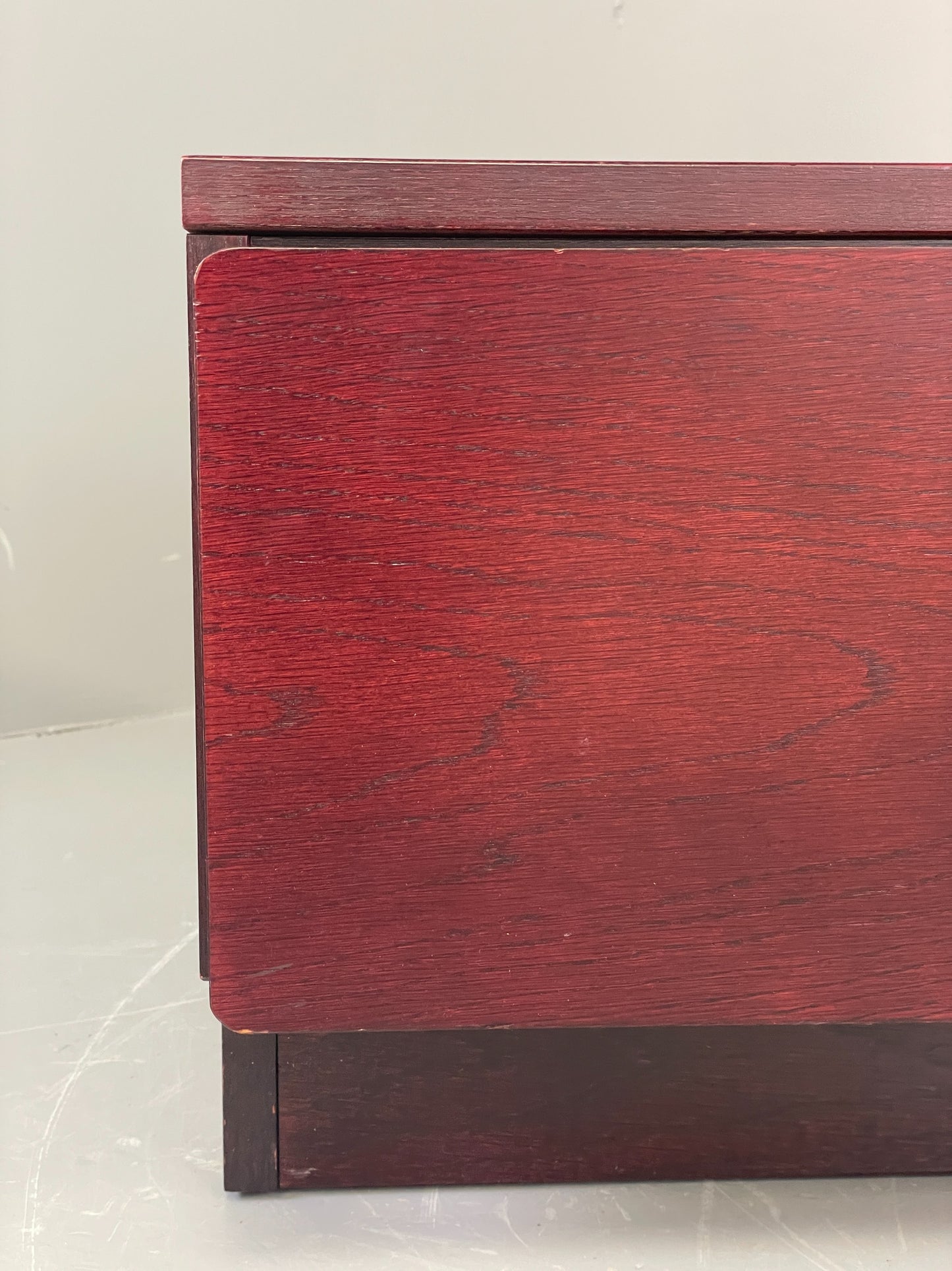 Vintage TV Unit Drawer By Beaver & Tapley Dark Red Oak 1980s EB12197
