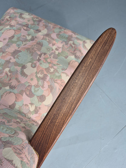 Vintage Danish Lounge Chair 1960s Mid Century Design Teak Frame EB12732