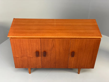 Vintage Teak Sideboard 1970s Retro Midcentury Shelving Chunky Handles EB12879