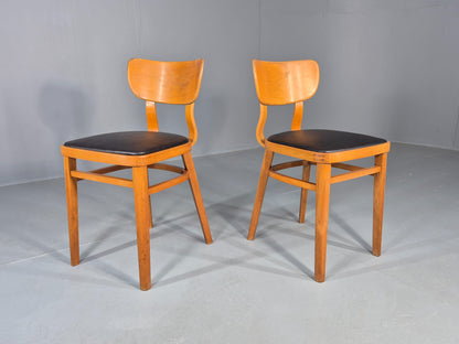 2 Vintage 1960s Dining Chairs with Bentwood Backs Apersite Brand Retro EB12224