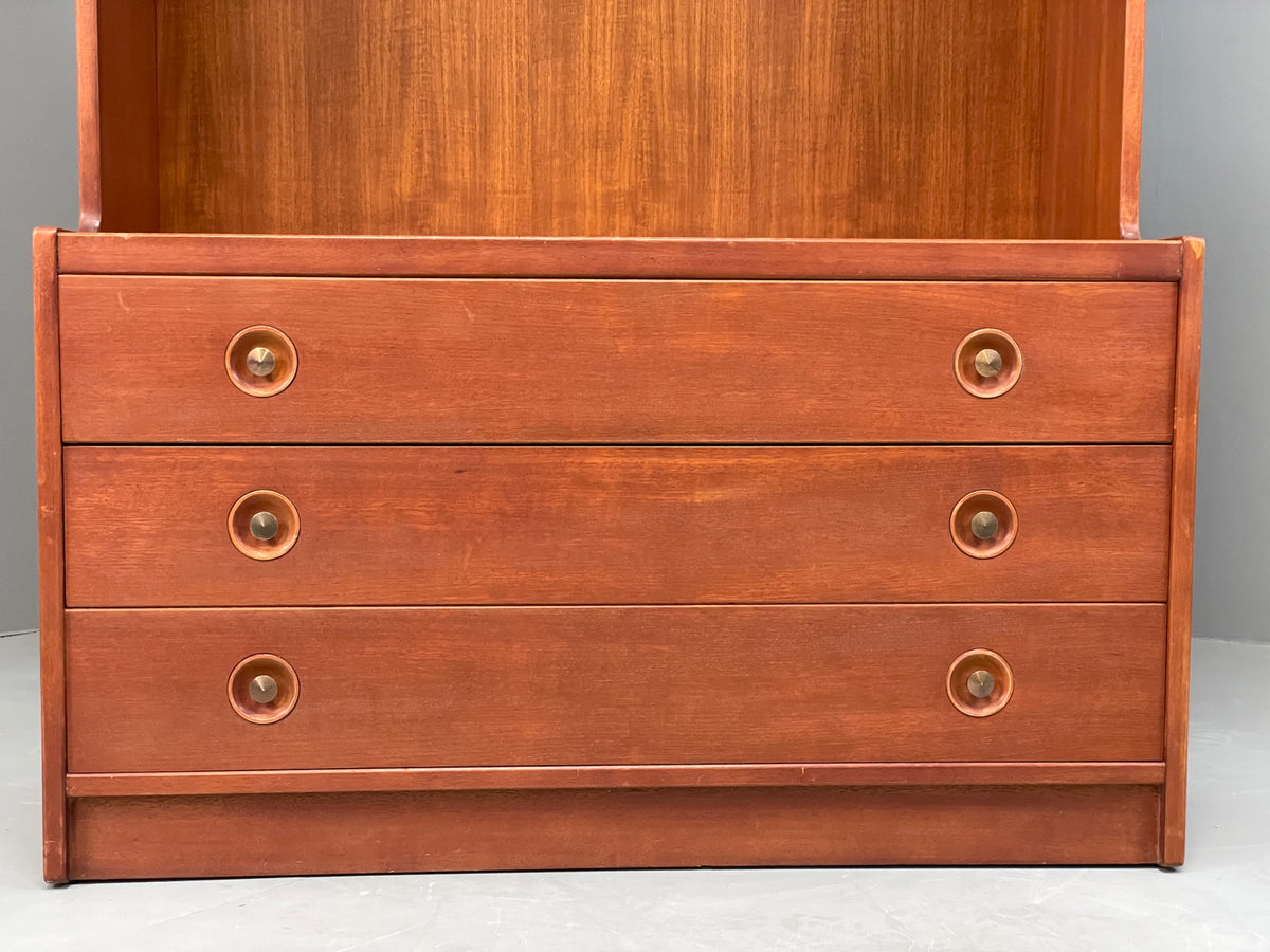 Vintage Teak Wall Unit Jentique Mid Century Retro Shelving Drawers EB13106
