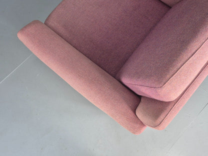 Vintage Danish Armchair Salmon Pink Wool 1960s Mid Century Retro EB12537