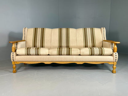 Vintage 3 seater Mid Century Sofa Danish 1970s Kjaernaulf Style Retro EB06713