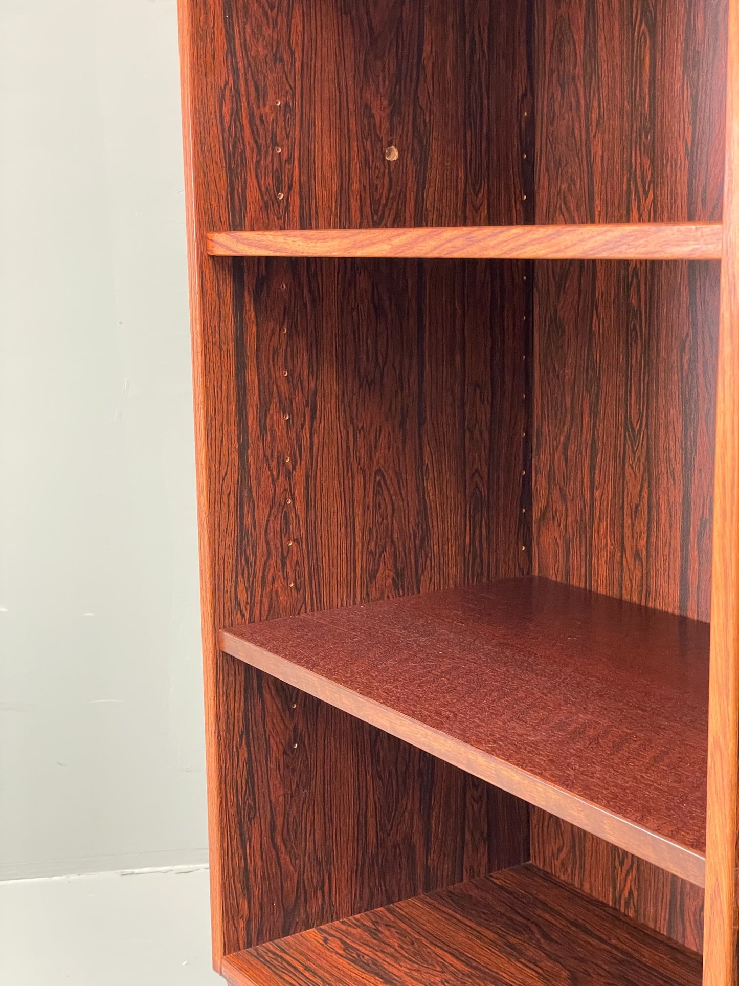 Vintage Danish 1970s Bookcase Mid Century Shelving Retro Darkwood EB12067