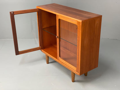 Vintage G Plan Bookcase Teak 1970s Glazed Doors Shelving Mid Century EB12900