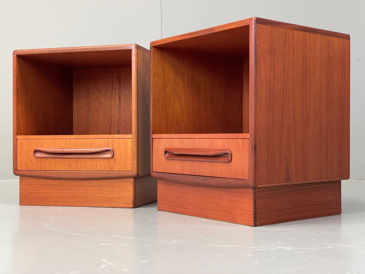 Vintage G Plan Bedside Cabinets Teak Mid Century Fresco 1960s Pair Retro EB12943